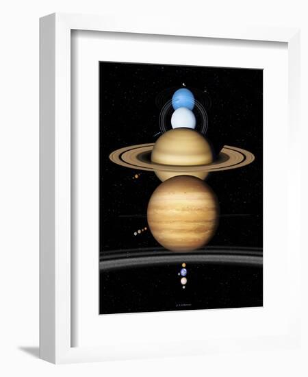 Solar System Planets-Detlev Van Ravenswaay-Framed Premium Photographic Print