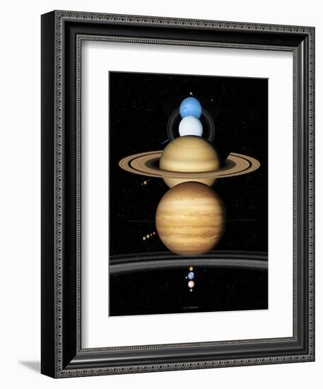 Solar System Planets-Detlev Van Ravenswaay-Framed Premium Photographic Print