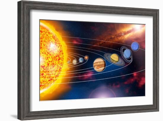 Solar System Planets-Jose Antonio-Framed Photographic Print