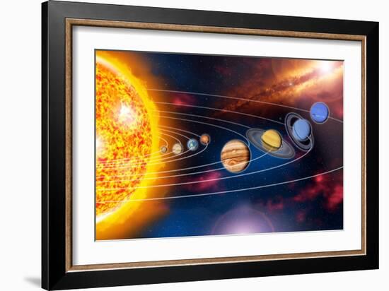 Solar System Planets-Jose Antonio-Framed Photographic Print