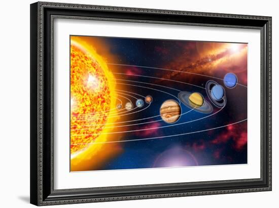 Solar System Planets-Jose Antonio-Framed Photographic Print