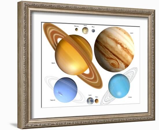 Solar System Planets-Victor Habbick-Framed Photographic Print