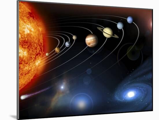 Solar System Planets-null-Mounted Photographic Print