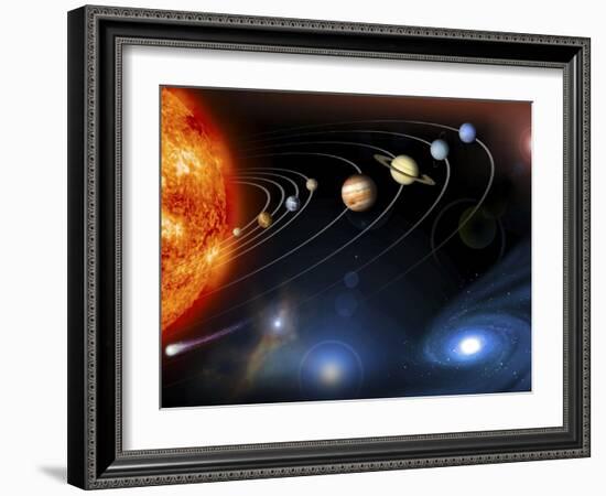 Solar System Planets-null-Framed Photographic Print