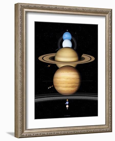 Solar System Planets-Detlev Van Ravenswaay-Framed Photographic Print