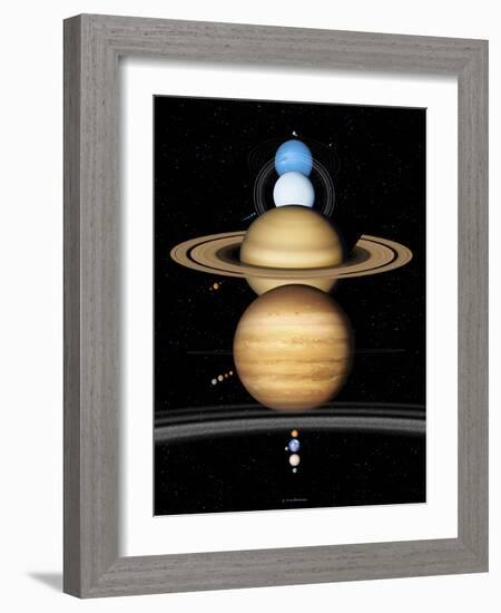 Solar System Planets-Detlev Van Ravenswaay-Framed Photographic Print