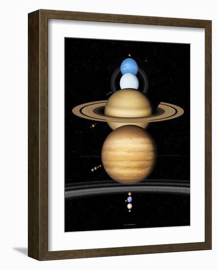 Solar System Planets-Detlev Van Ravenswaay-Framed Photographic Print