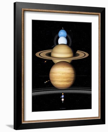 Solar System Planets-Detlev Van Ravenswaay-Framed Photographic Print