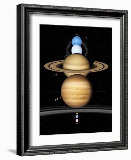 Solar System Planets-Detlev Van Ravenswaay-Framed Photographic Print