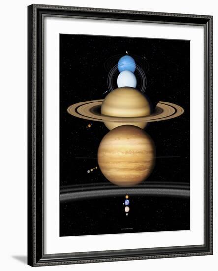 Solar System Planets-Detlev Van Ravenswaay-Framed Photographic Print