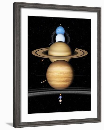 Solar System Planets-Detlev Van Ravenswaay-Framed Photographic Print