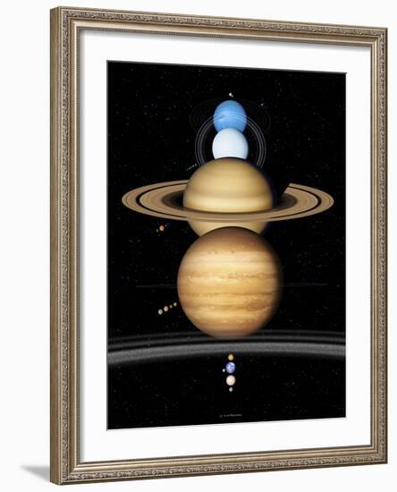 Solar System Planets-Detlev Van Ravenswaay-Framed Photographic Print