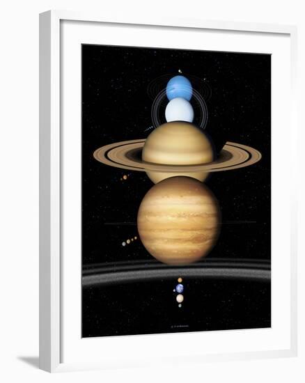 Solar System Planets-Detlev Van Ravenswaay-Framed Photographic Print