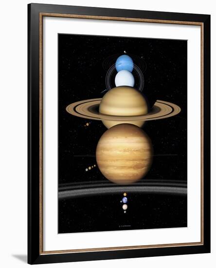 Solar System Planets-Detlev Van Ravenswaay-Framed Photographic Print