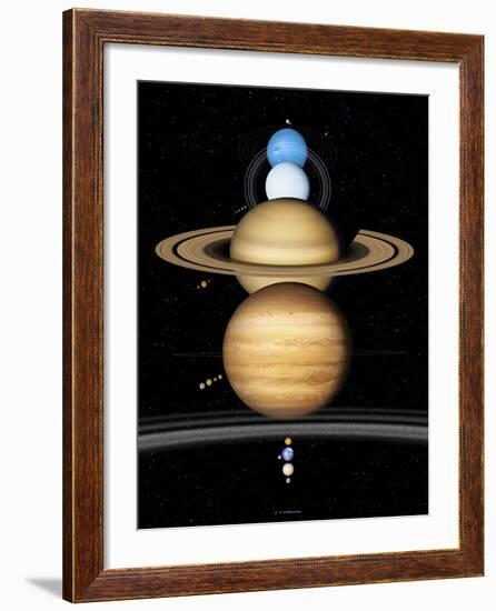 Solar System Planets-Detlev Van Ravenswaay-Framed Photographic Print