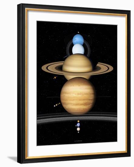 Solar System Planets-Detlev Van Ravenswaay-Framed Photographic Print