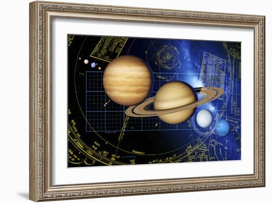 Solar System Planets-Detlev Van Ravenswaay-Framed Photographic Print