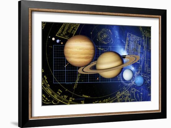 Solar System Planets-Detlev Van Ravenswaay-Framed Photographic Print