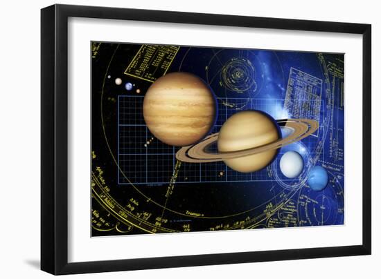 Solar System Planets-Detlev Van Ravenswaay-Framed Photographic Print