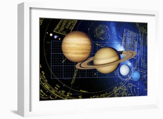 Solar System Planets-Detlev Van Ravenswaay-Framed Photographic Print