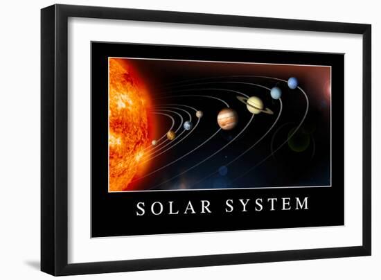 Solar System Poster--Framed Art Print