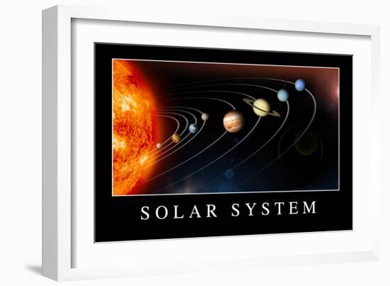 Solar System Poster--Framed Art Print