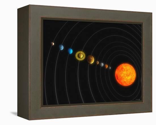 Solar System-Stocktrek Images-Framed Premier Image Canvas