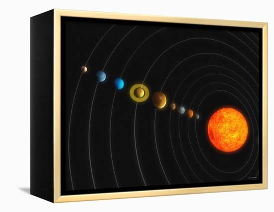 Solar System-Stocktrek Images-Framed Premier Image Canvas