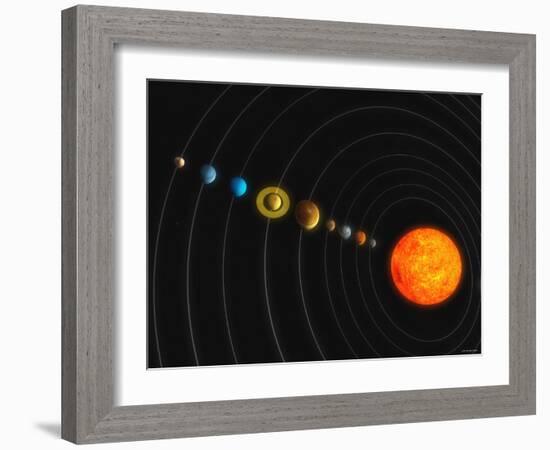 Solar System-Stocktrek Images-Framed Photographic Print