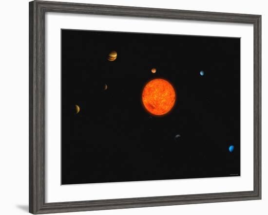 Solar System-Stocktrek Images-Framed Photographic Print