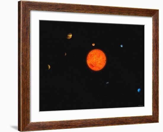 Solar System-Stocktrek Images-Framed Photographic Print