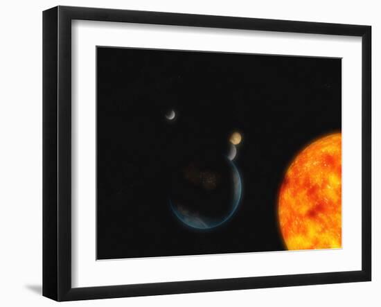 Solar System-Stocktrek Images-Framed Photographic Print