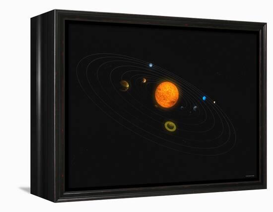 Solar System-Stocktrek Images-Framed Premier Image Canvas