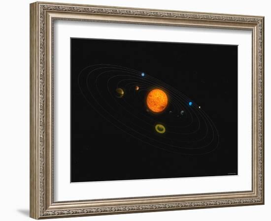 Solar System-Stocktrek Images-Framed Photographic Print