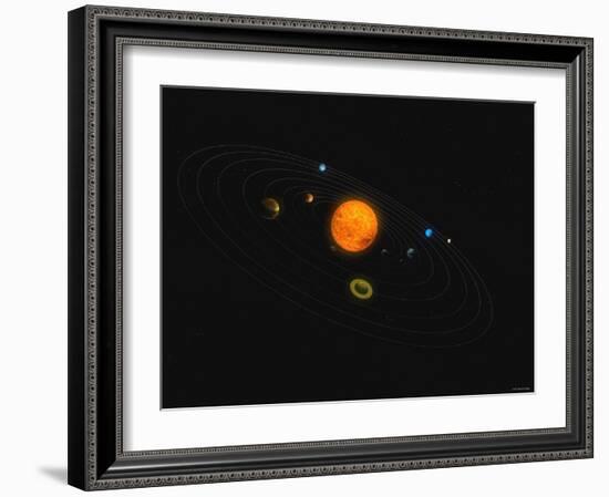 Solar System-Stocktrek Images-Framed Photographic Print