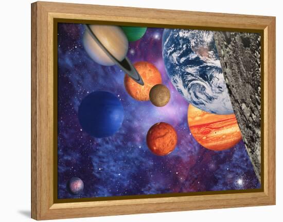 Solar System-Mehau Kulyk-Framed Premier Image Canvas