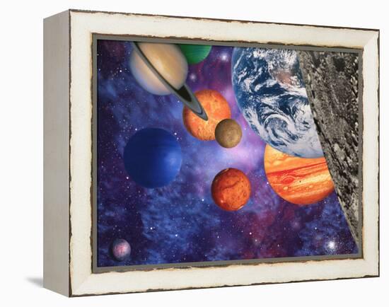 Solar System-Mehau Kulyk-Framed Premier Image Canvas