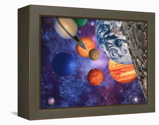 Solar System-Mehau Kulyk-Framed Premier Image Canvas