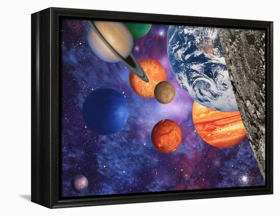 Solar System-Mehau Kulyk-Framed Premier Image Canvas