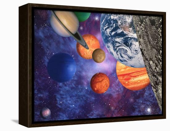 Solar System-Mehau Kulyk-Framed Premier Image Canvas