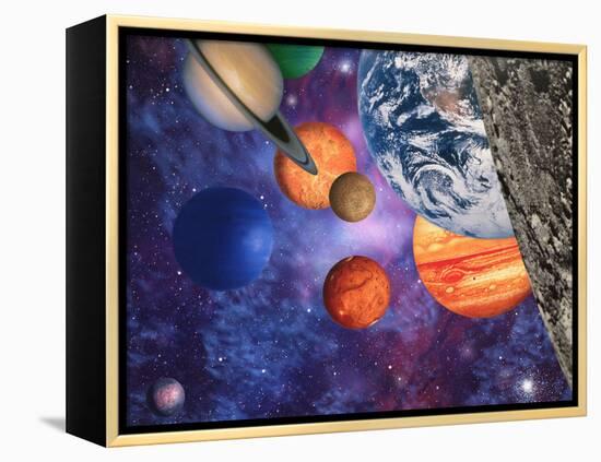 Solar System-Mehau Kulyk-Framed Premier Image Canvas