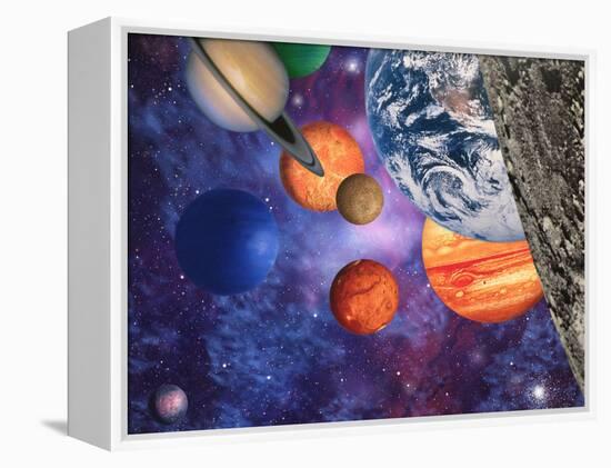 Solar System-Mehau Kulyk-Framed Premier Image Canvas