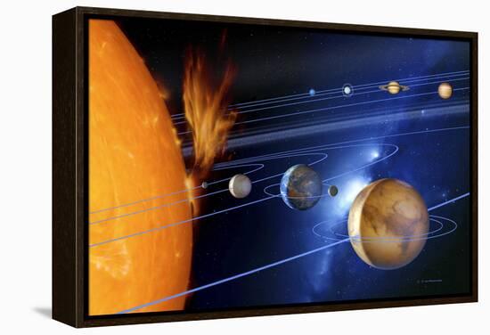 Solar System-Detlev Van Ravenswaay-Framed Premier Image Canvas