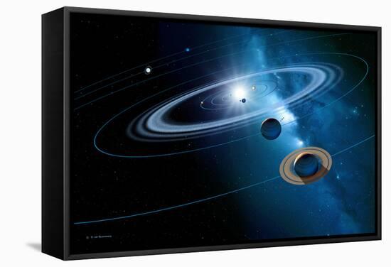 Solar System-Detlev Van Ravenswaay-Framed Premier Image Canvas