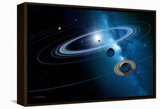 Solar System-Detlev Van Ravenswaay-Framed Premier Image Canvas