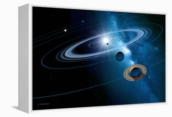 Solar System-Detlev Van Ravenswaay-Framed Premier Image Canvas