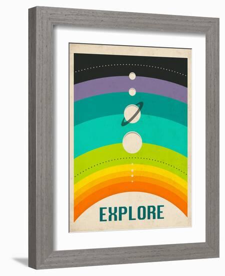 Solar System-Jazzberry Blue-Framed Premium Giclee Print