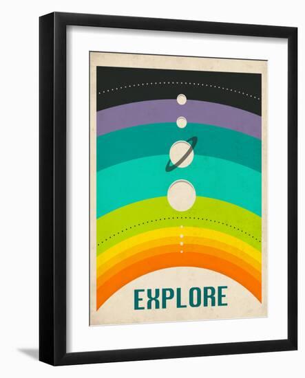 Solar System-Jazzberry Blue-Framed Premium Giclee Print