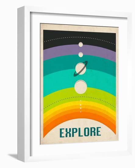 Solar System-Jazzberry Blue-Framed Premium Giclee Print