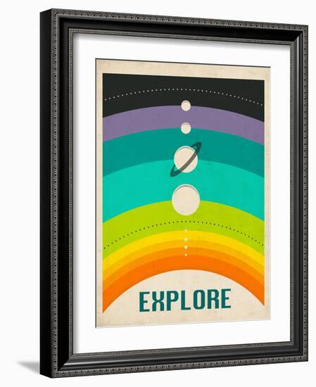 Solar System-Jazzberry Blue-Framed Premium Giclee Print